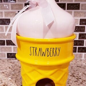 New Release! Rae Dunn Strawberry ICE CREAM CONE🍦 BIRDHOUSE